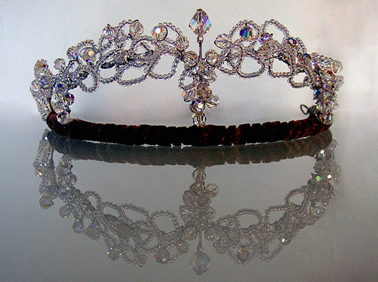 TB Swarovski Crystal Custom Bridal Tiara, Jackie, Black Dog Designs Gallery